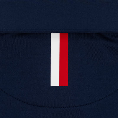 The Cannon Stripe | Performance Polo | The Cannon Stripe - Fleet Navy/Ivory/Cardinal Red
