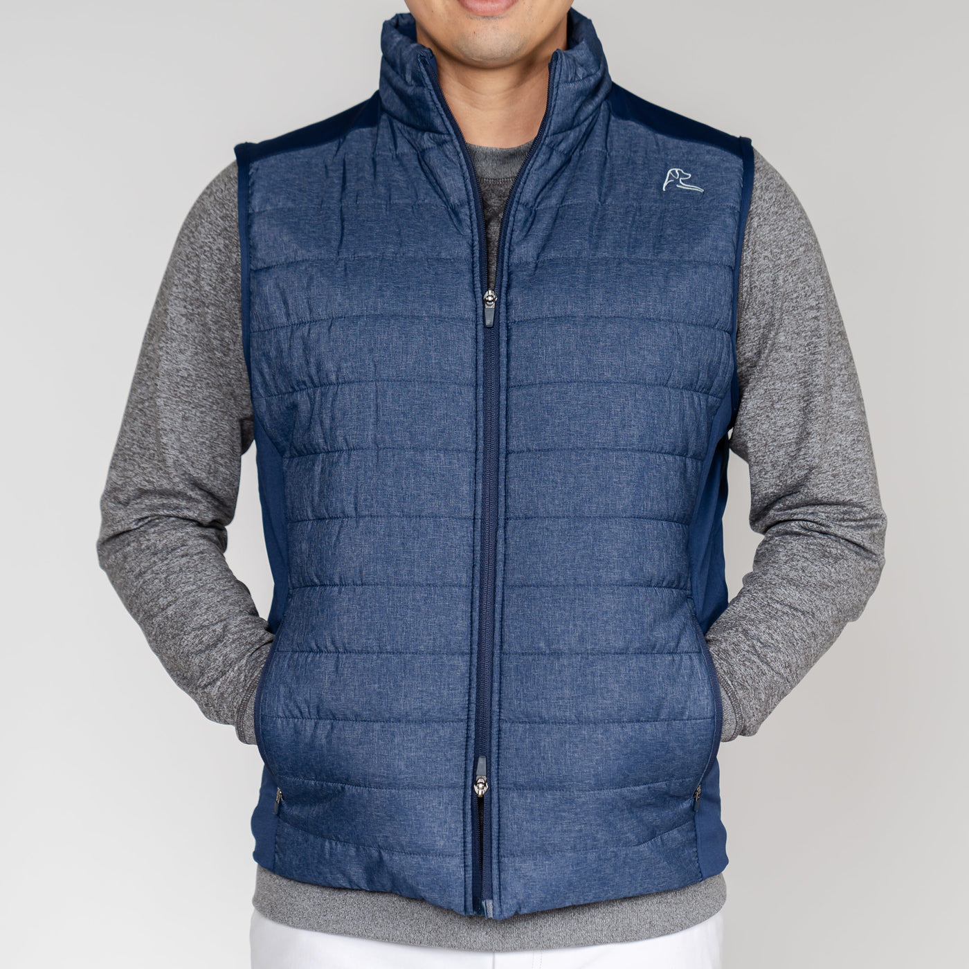 Fulton Performance Vest 1.0 | Heather - Fleet Navy/White