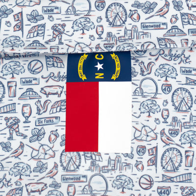 The City Of Oaks | Performance Polo | The City Of Oaks - White/Pure Blue - NC