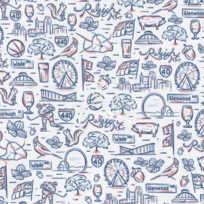 The City Of Oaks | Performance Polo | The City Of Oaks - White/Pure Blue - NC