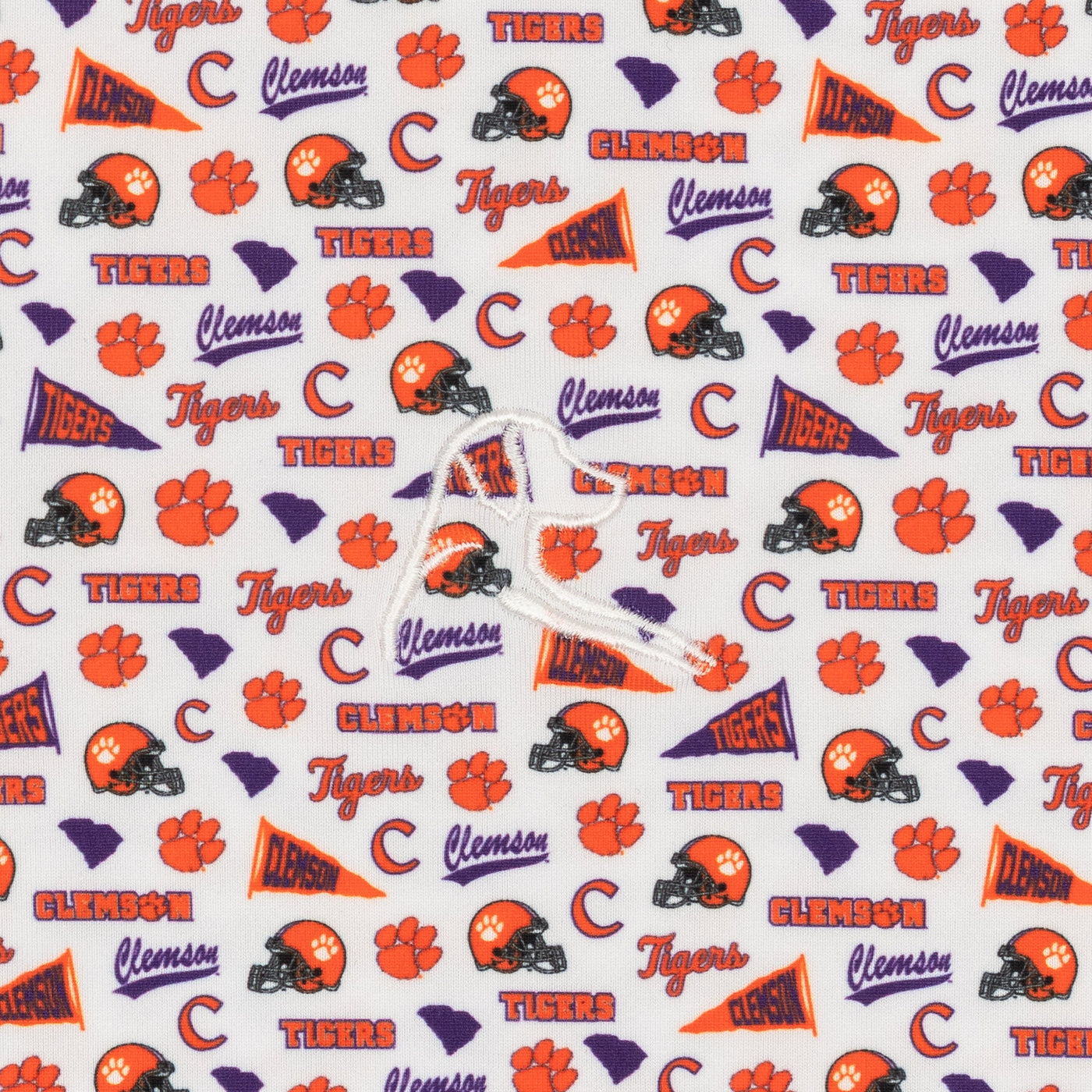The Clemson Gameday | Collegiate Polo | The Clemson Gameday - White/Bright Orange