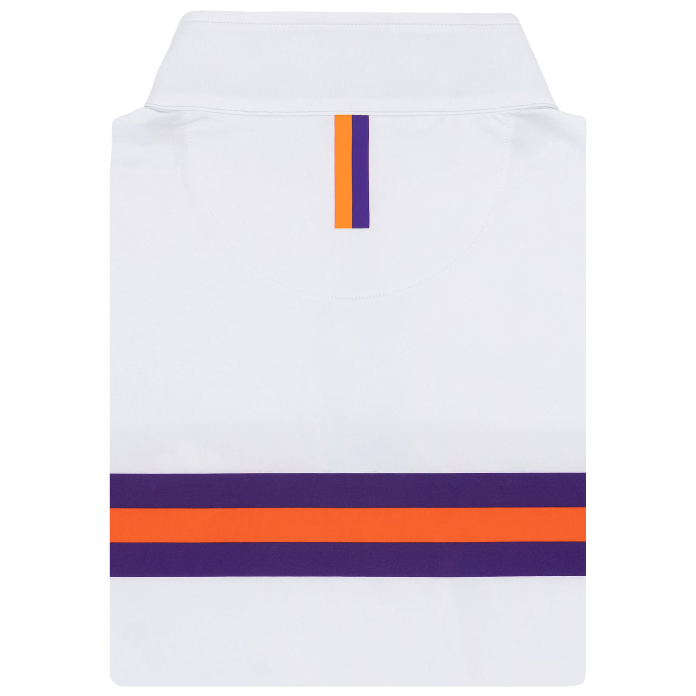 Clemson Helmet Stripe Collegiate Q-Zip | The Clemson Helmet Stripe - White/Plum Purple
