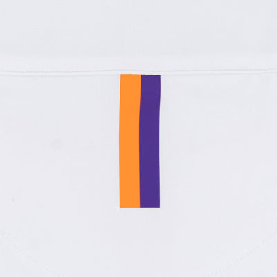 Clemson Helmet Stripe Collegiate Q-Zip | The Clemson Helmet Stripe - White/Plum Purple