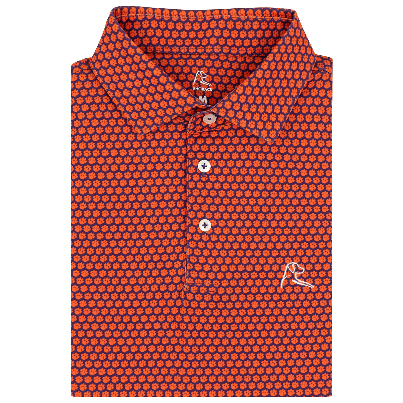The Clemson Paw | Collegiate Polo | The Clemson Paw - Plum Purple/Bright Orange