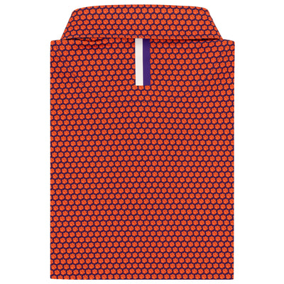 The Clemson Paw | Collegiate Polo | The Clemson Paw - Plum Purple/Bright Orange