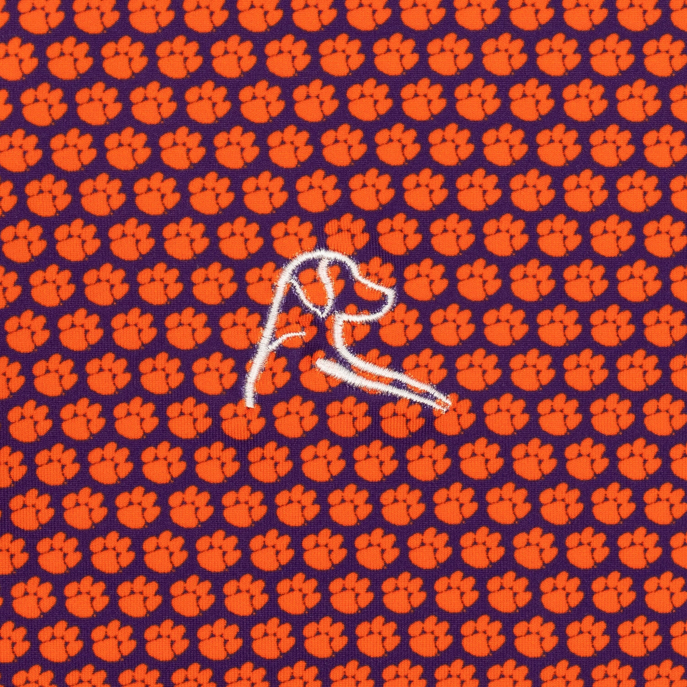 The Clemson Paw | Collegiate Polo | The Clemson Paw - Plum Purple/Bright Orange