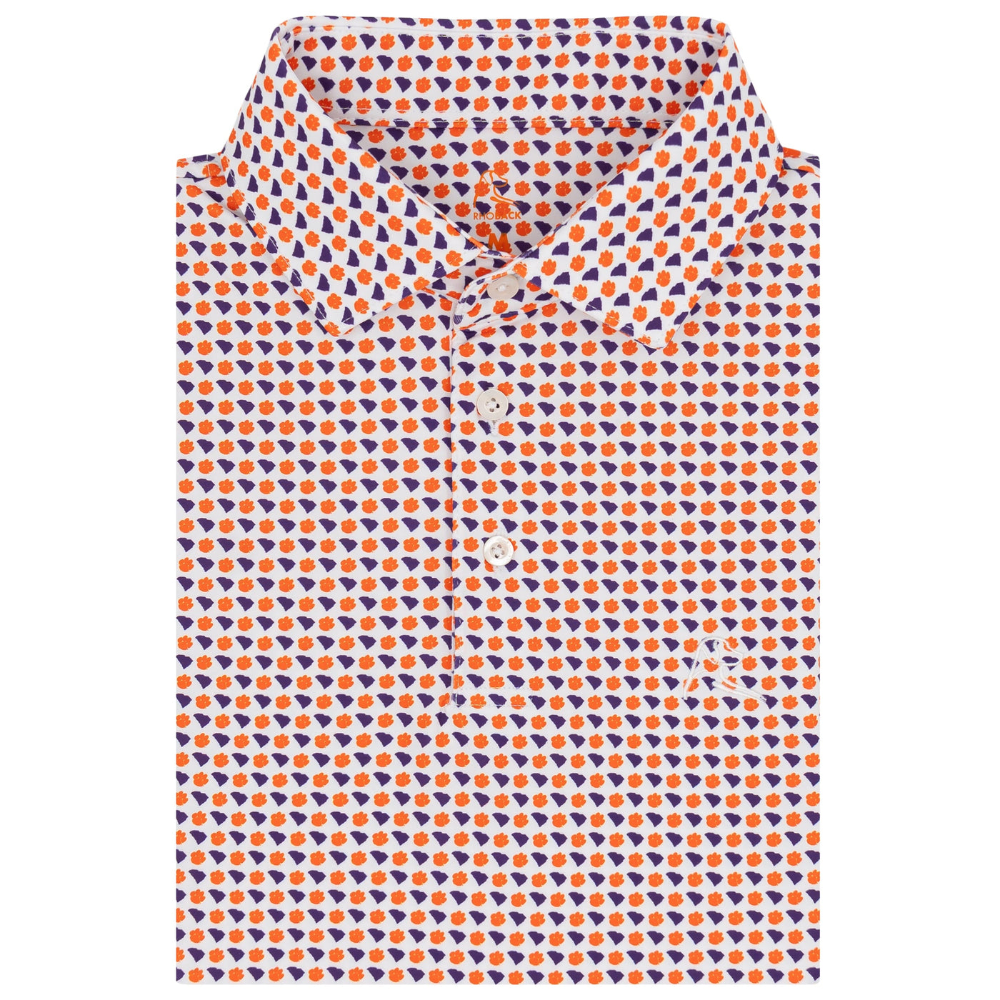 The Clemson Tiger Territory™ | Collegiate Polo | The Clemson Tiger Territory™ - White/Bright Orange
