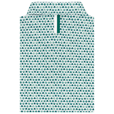 The Clover | Performance Polo | The Clover - White/Fairway Green