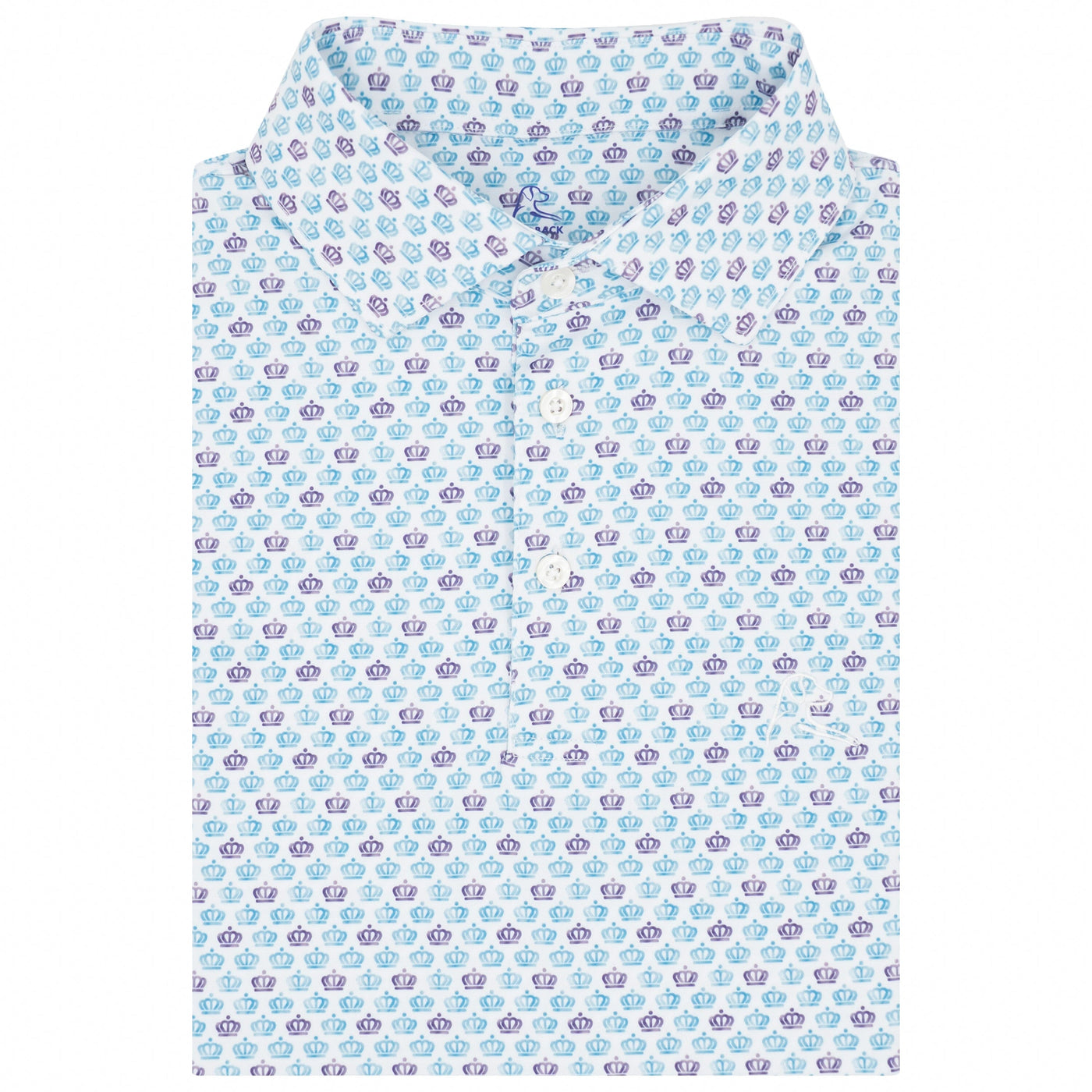 The CLT | Performance Polo | The CLT - White/Queen Blue