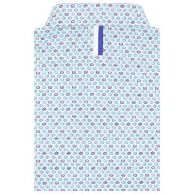 The CLT | Performance Polo | The CLT - White/Queen Blue