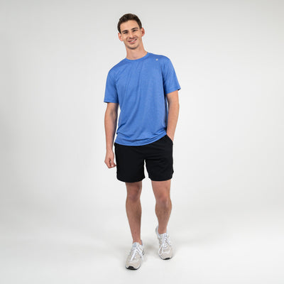 Blitz Tech Tee | Heather - Bunker Blue/Lavender Blue