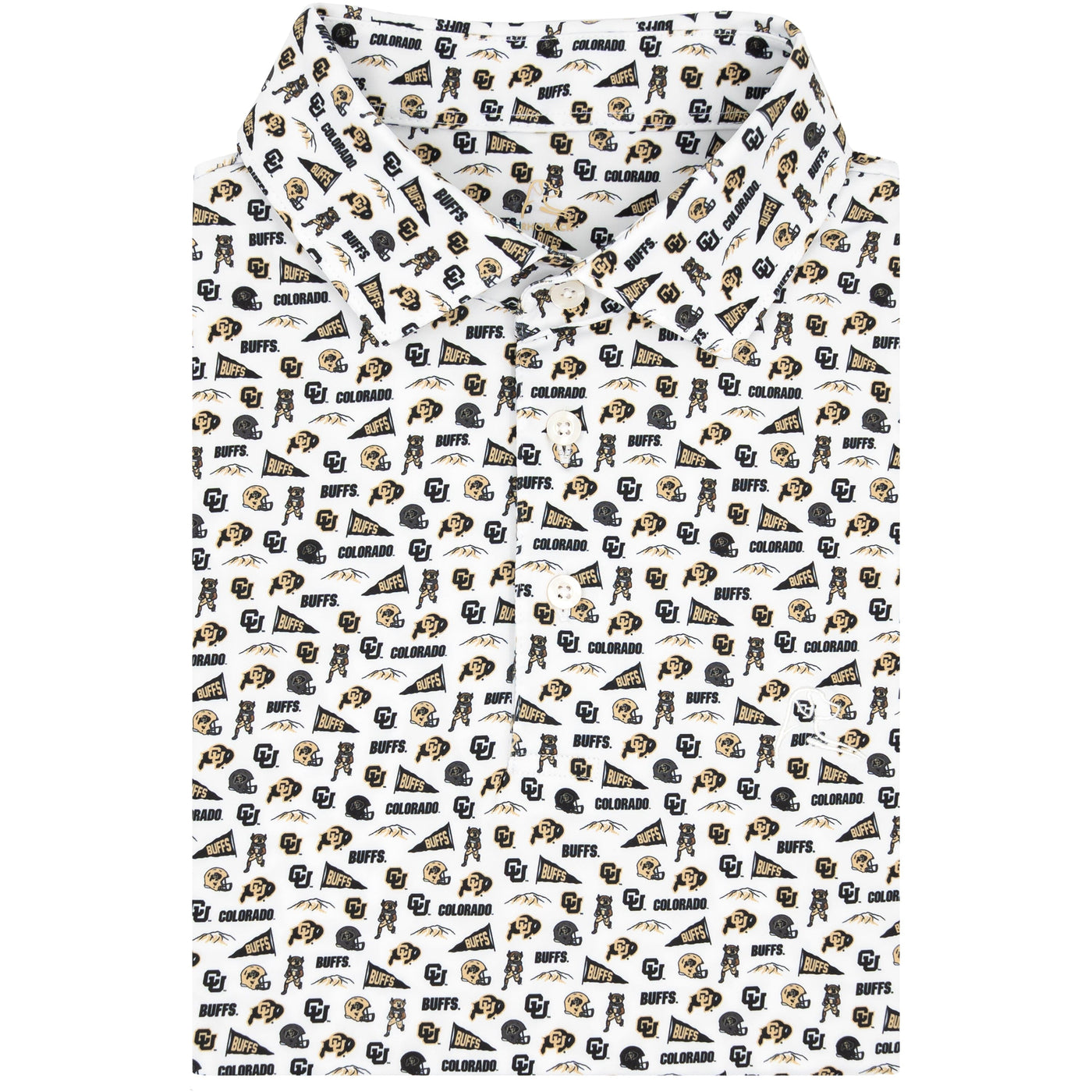 The Colorado Gameday | Collegiate Polo | The Colorado Gameday - White/Old Gold