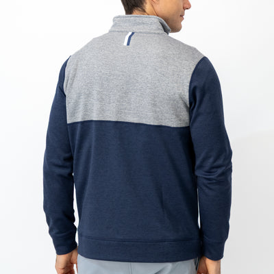 Knoll Performance Half-Zip | The Colorblock - Boulder Grey/Fleet Navy