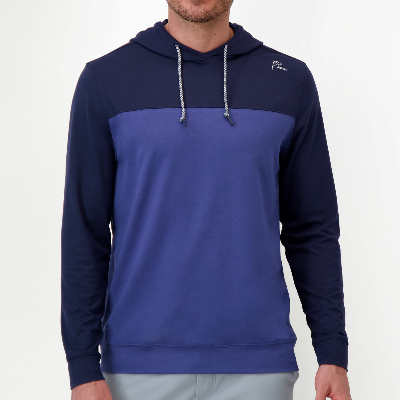 Hesi Performance Hoodie | Colorblock - Fleet Navy/Flag Blue