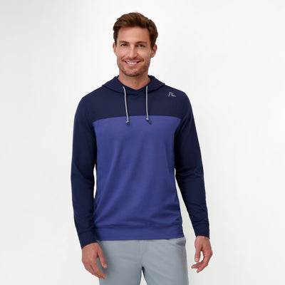 Hesi Performance Hoodie | Colorblock - Fleet Navy/Flag Blue