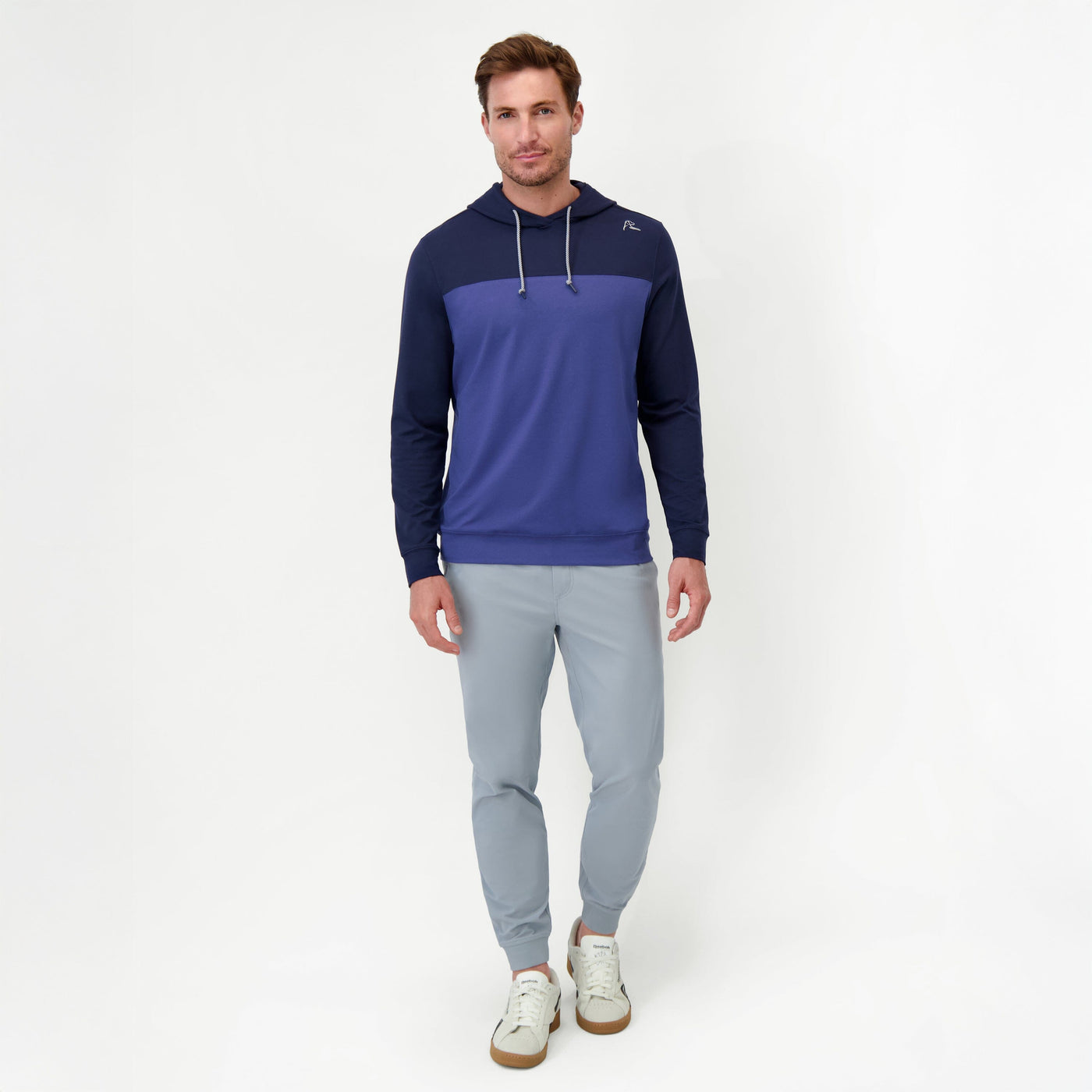 Hesi Performance Hoodie | Colorblock - Fleet Navy/Flag Blue