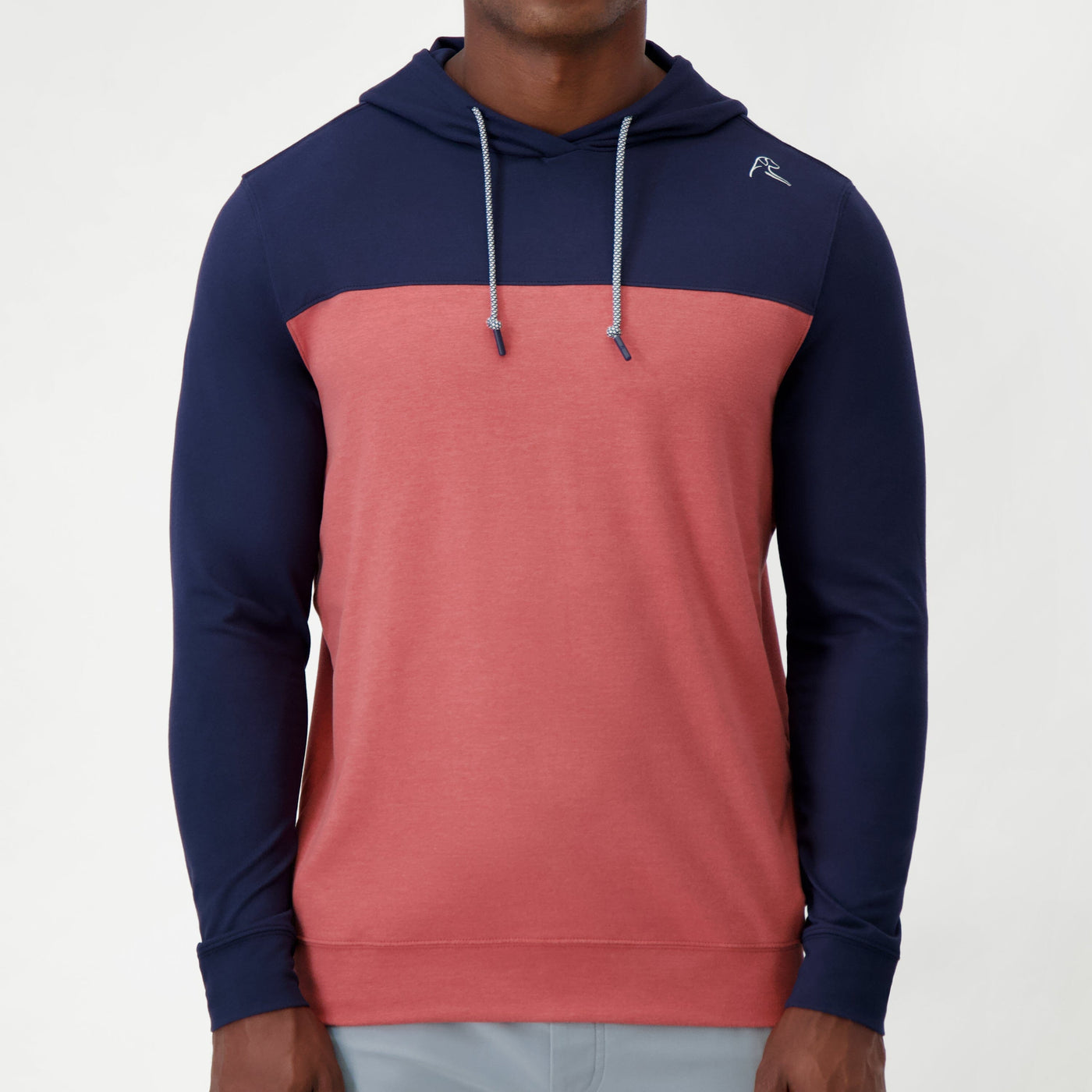 Hesi Performance Hoodie | Colorblock - Fleet Navy/Rouge Red