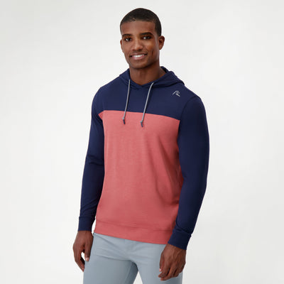 Hesi Performance Hoodie | Colorblock - Fleet Navy/Rouge Red