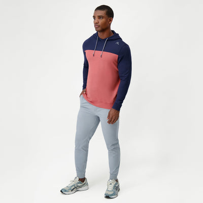 Hesi Performance Hoodie | Colorblock - Fleet Navy/Rouge Red
