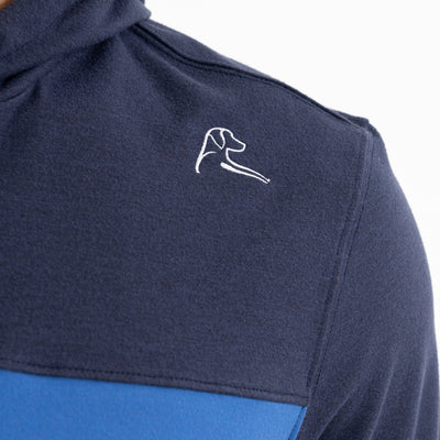 Hesi Performance Hoodie | Colorblock - Fleet Navy/Short Stop Blue