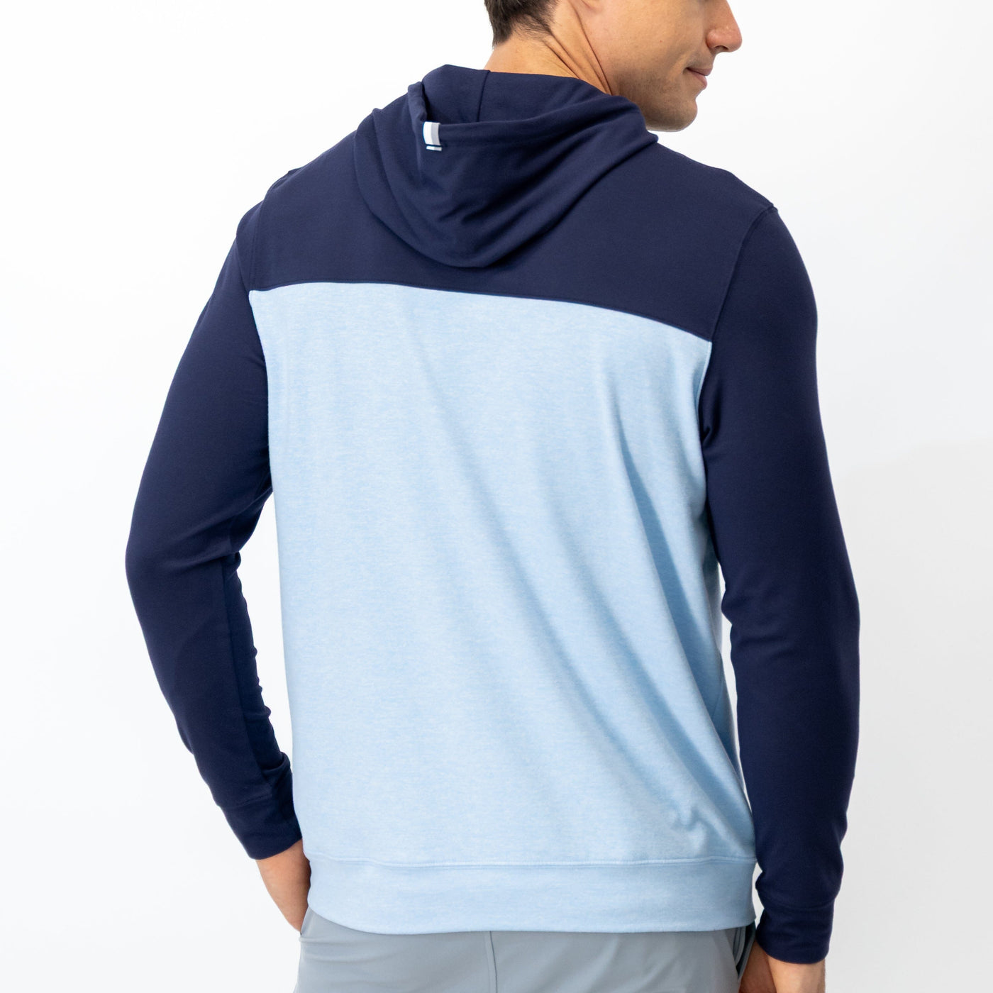 Hesi Performance Hoodie | Colorblock - Fleet Navy/Zenith Blue