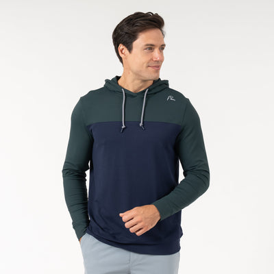 Hesi Performance Hoodie | Colorblock - Ponderosa Green/Fleet Navy