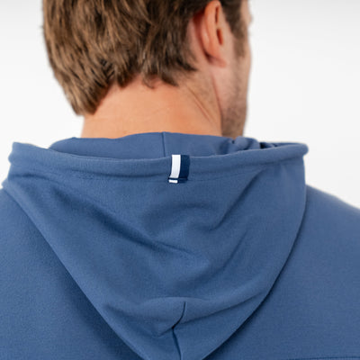 Hesi Performance Hoodie | Colorblock - Slate Blue/Ice Pick Blue
