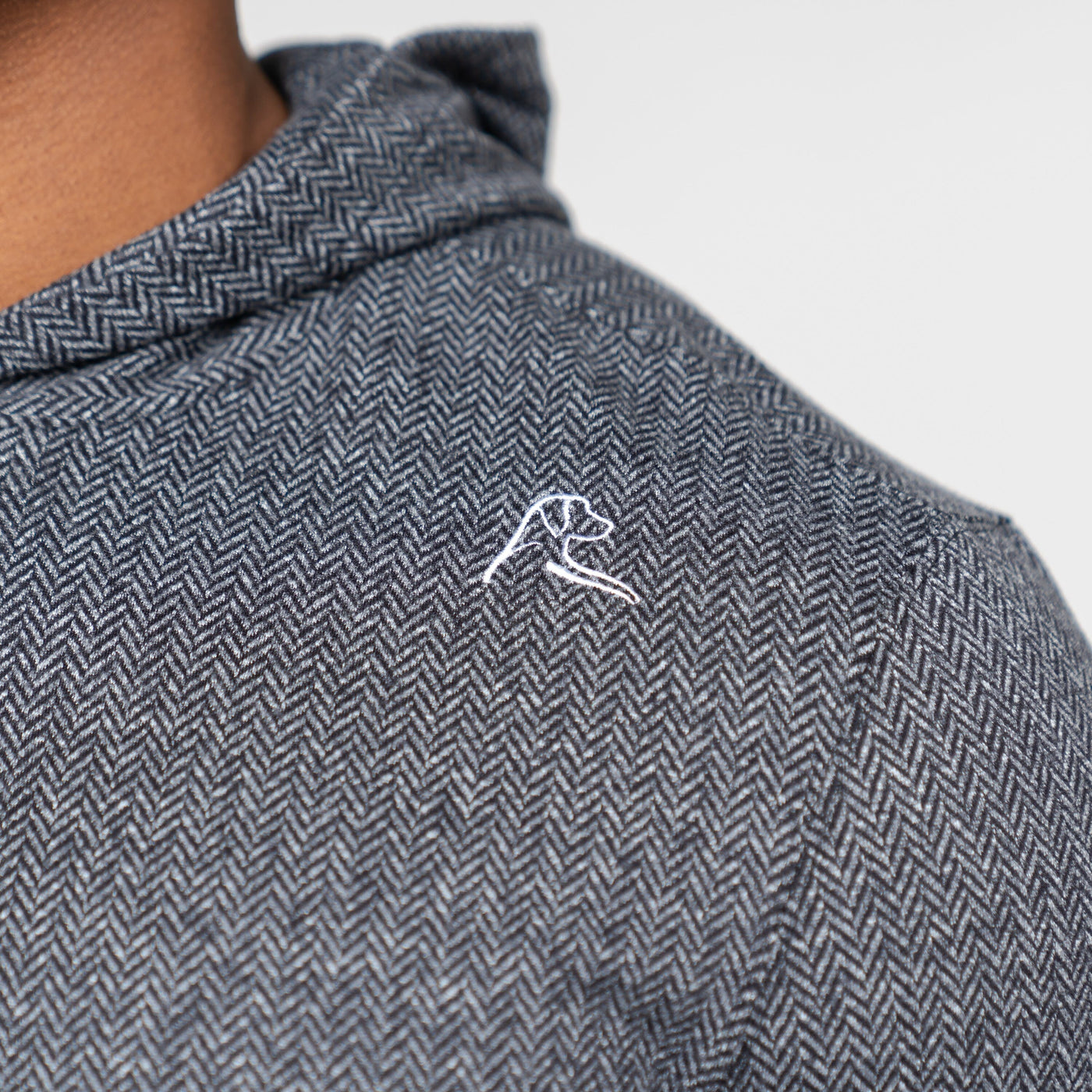 Hesi Performance Hoodie | Herringbone Jacquard - Black/White