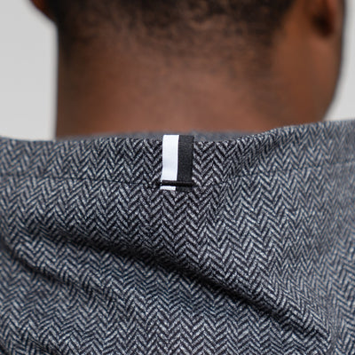 Hesi Performance Hoodie | Herringbone Jacquard - Black/White