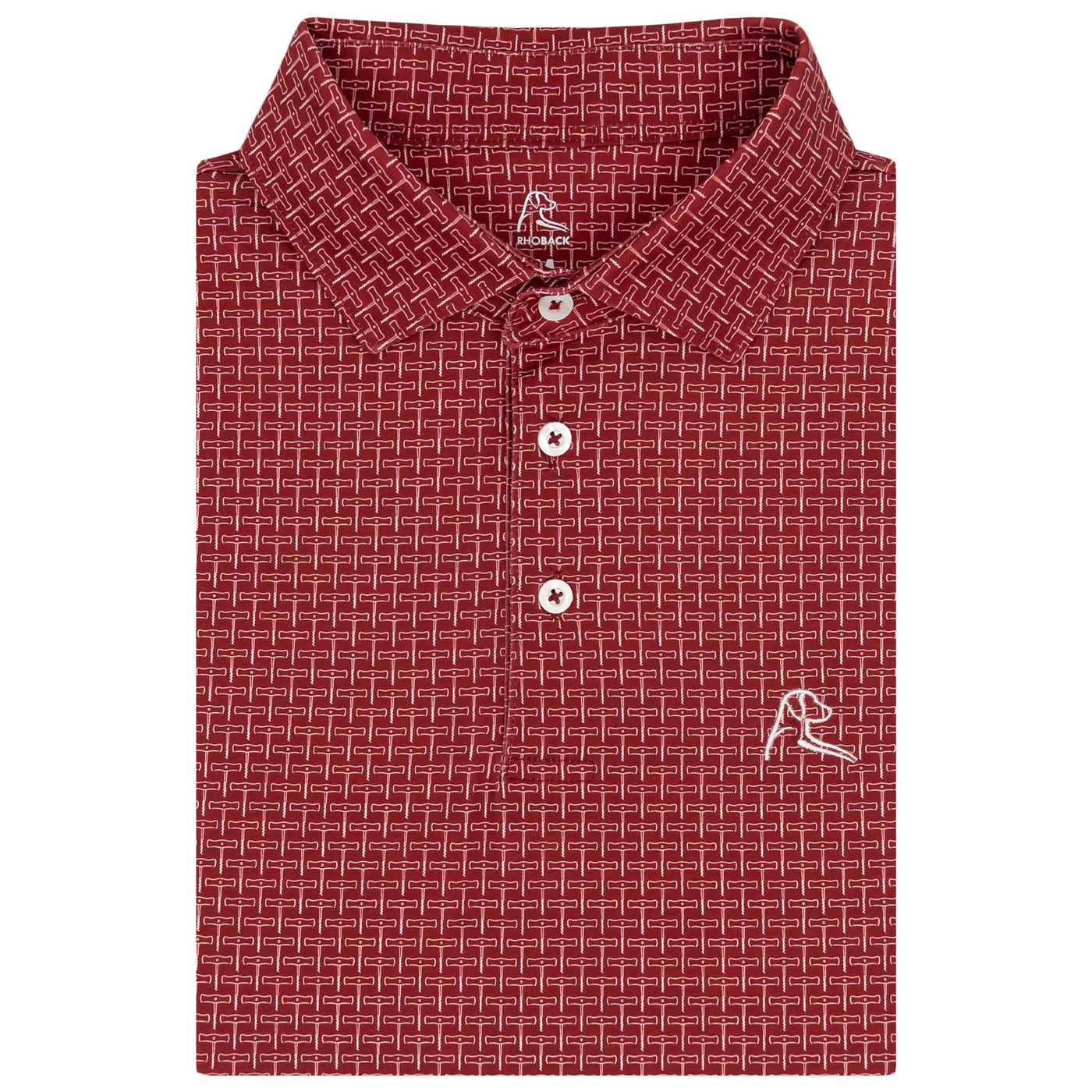 The Corkscrew | Performance Polo | The Corkscrew - Cardinal Red/White