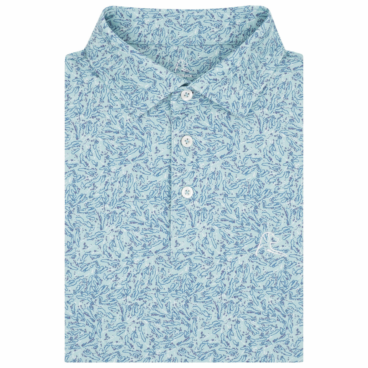 The Course Map | Performance Polo | The Course Map - Antigua Green/Short Stop Blue