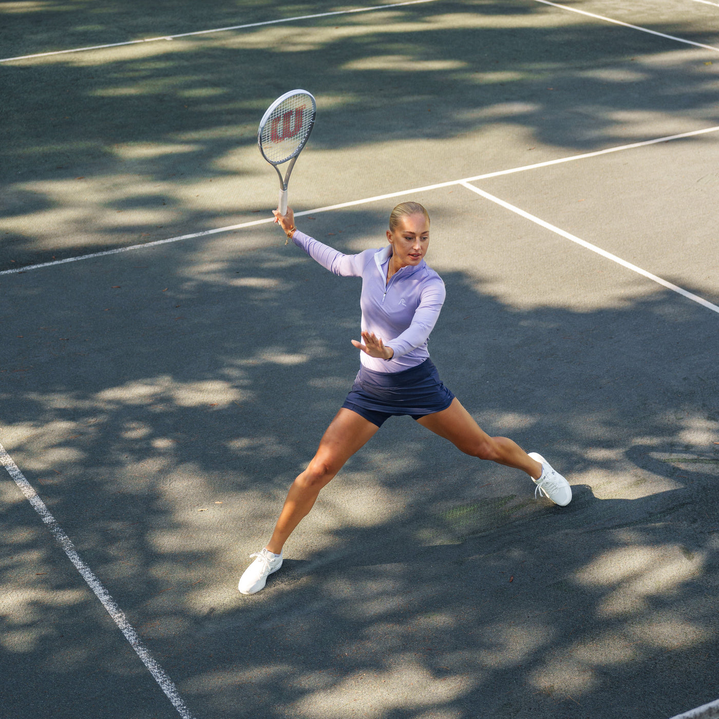 Heather Performance Q-Zip | Heather - Haze Purple/Lavender