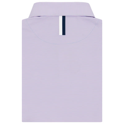 The Crispy Stripe | Performance Polo | The Crispy Stripe - Zenith Blue/Lotus Pink