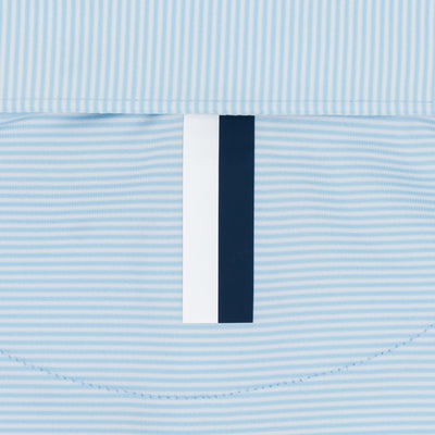 The Crispy Stripe | Performance Polo | The Crispy Stripe - Zenith Blue/White