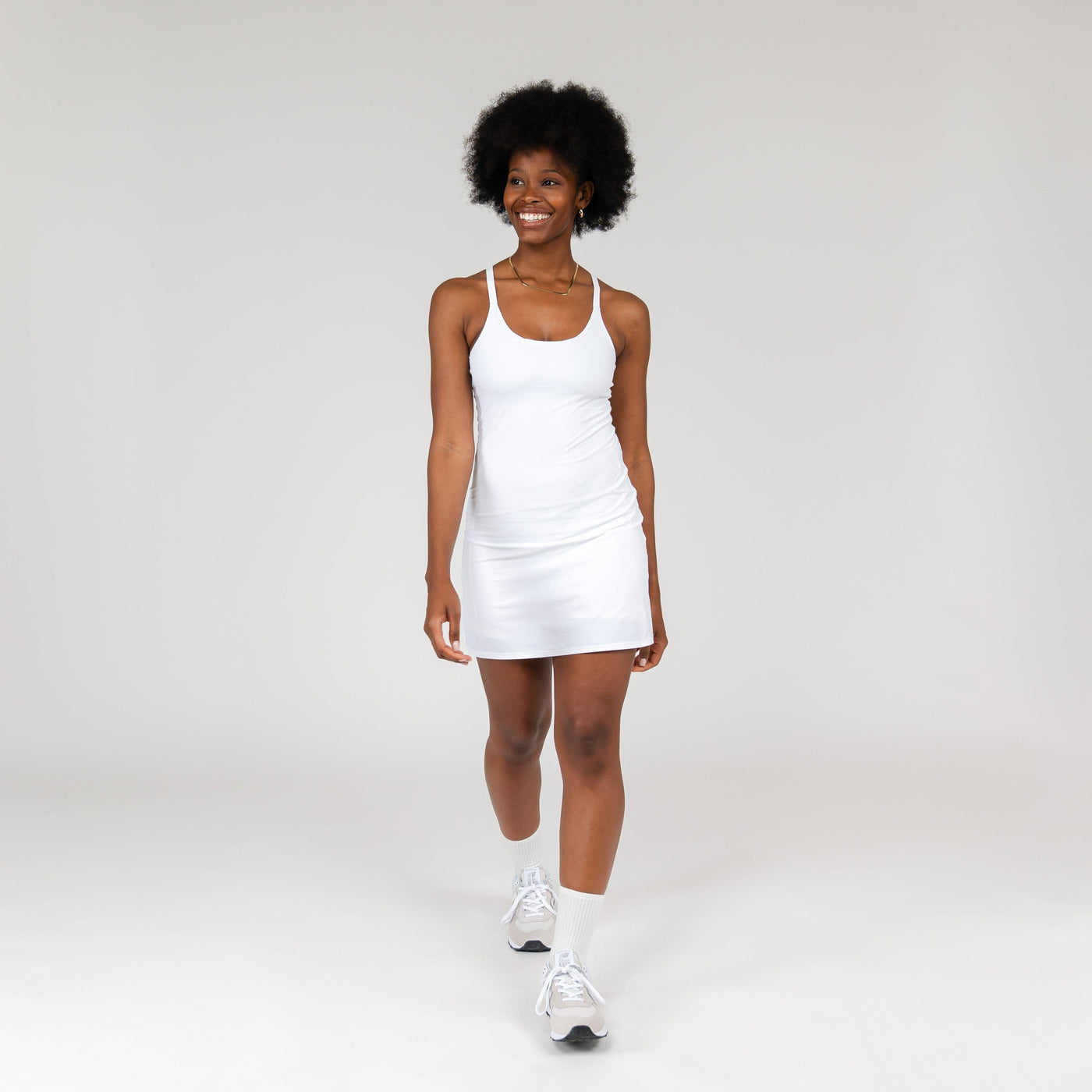 Demi Active Dress | Solid - White