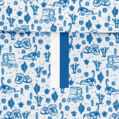 The Desert Stinger | Performance Polo | The Desert Stinger - White/Short Stop Blue