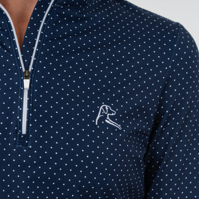 Dime Dot Performance Q-Zip | The Dime Dot - Fleet Navy/White