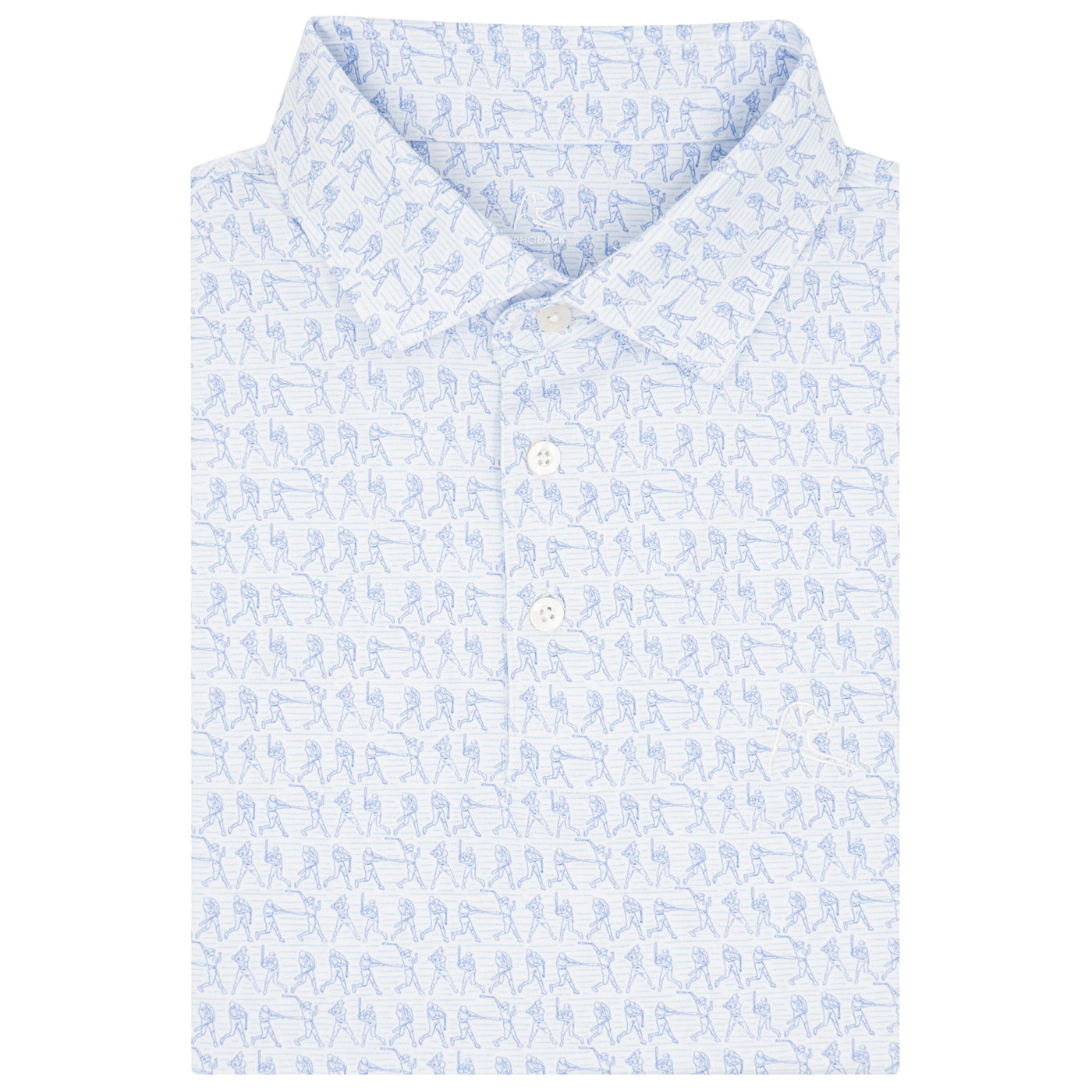 The Dinger | Performance Polo | The Dinger - White/Caicos Blue