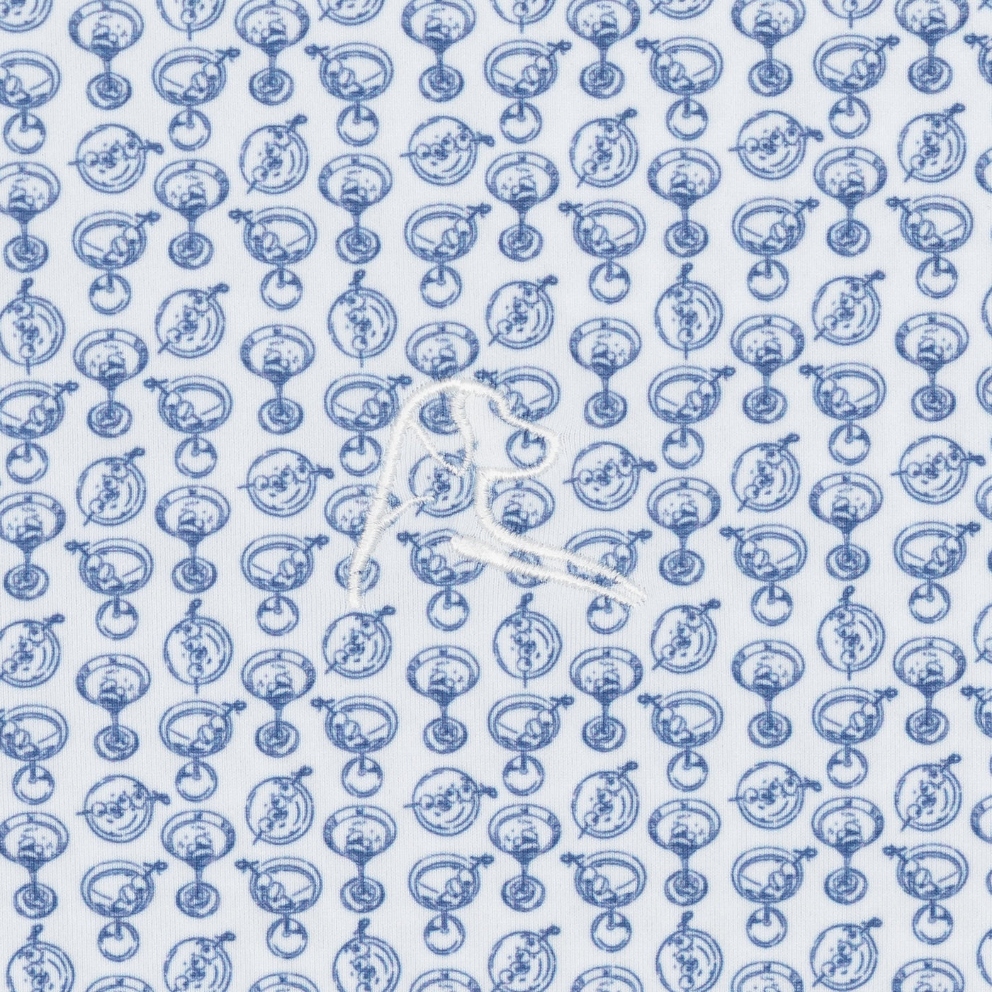 The Dirty Martini | Performance Polo | The Dirty Martini - White/Short Stop Blue
