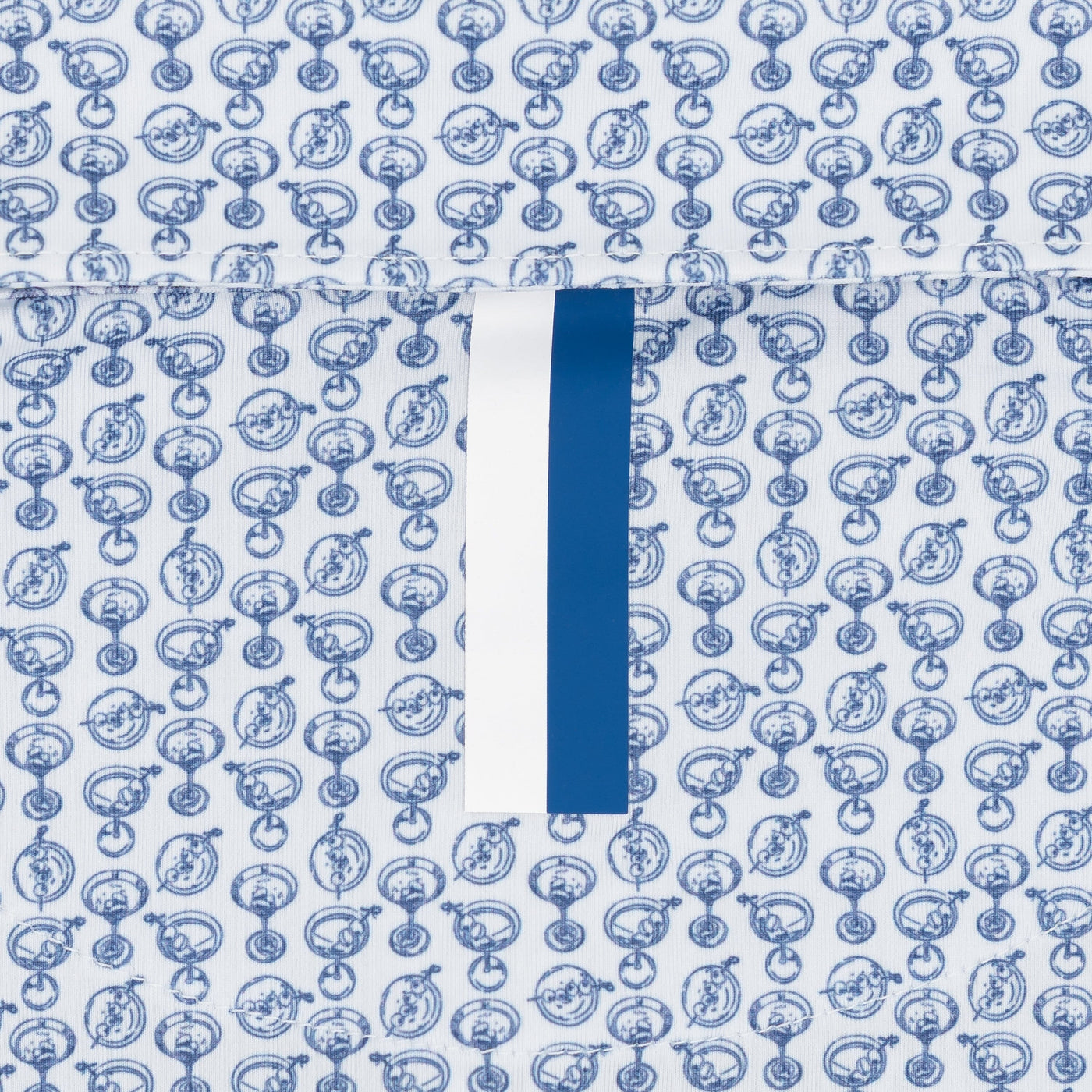 The Dirty Martini | Performance Polo | The Dirty Martini - White/Short Stop Blue