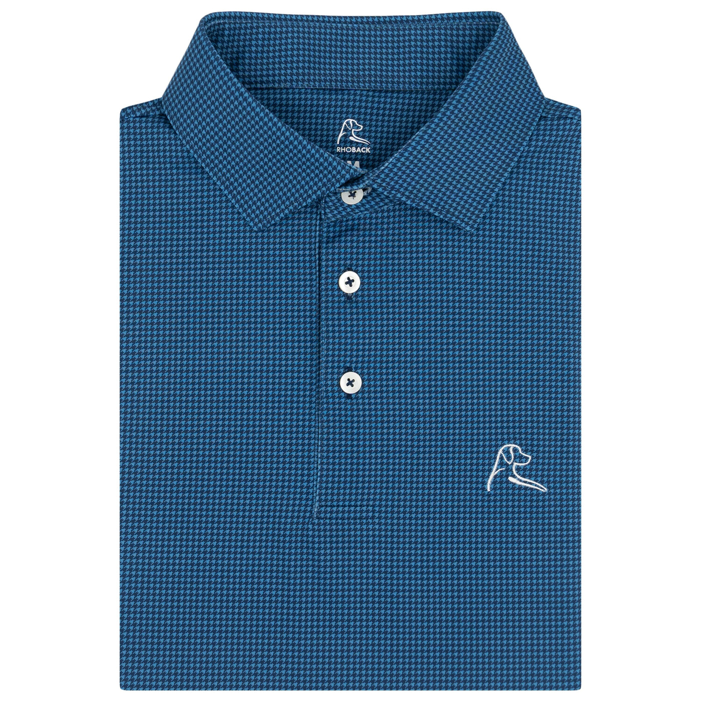 The Dogstooth Houndstooth | Performance Polo | The Dogstooth Houndstooth - Highcountry Blue/Fleet Navy