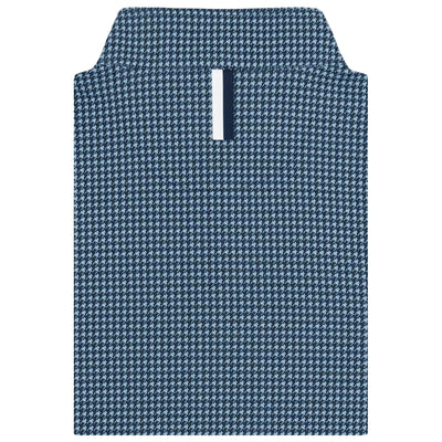 Dogstooth Houndstooth Jacquard Performance Q-Zip | The Dogstooth Houndstooth - Ice Pick Blue/Fleet Navy