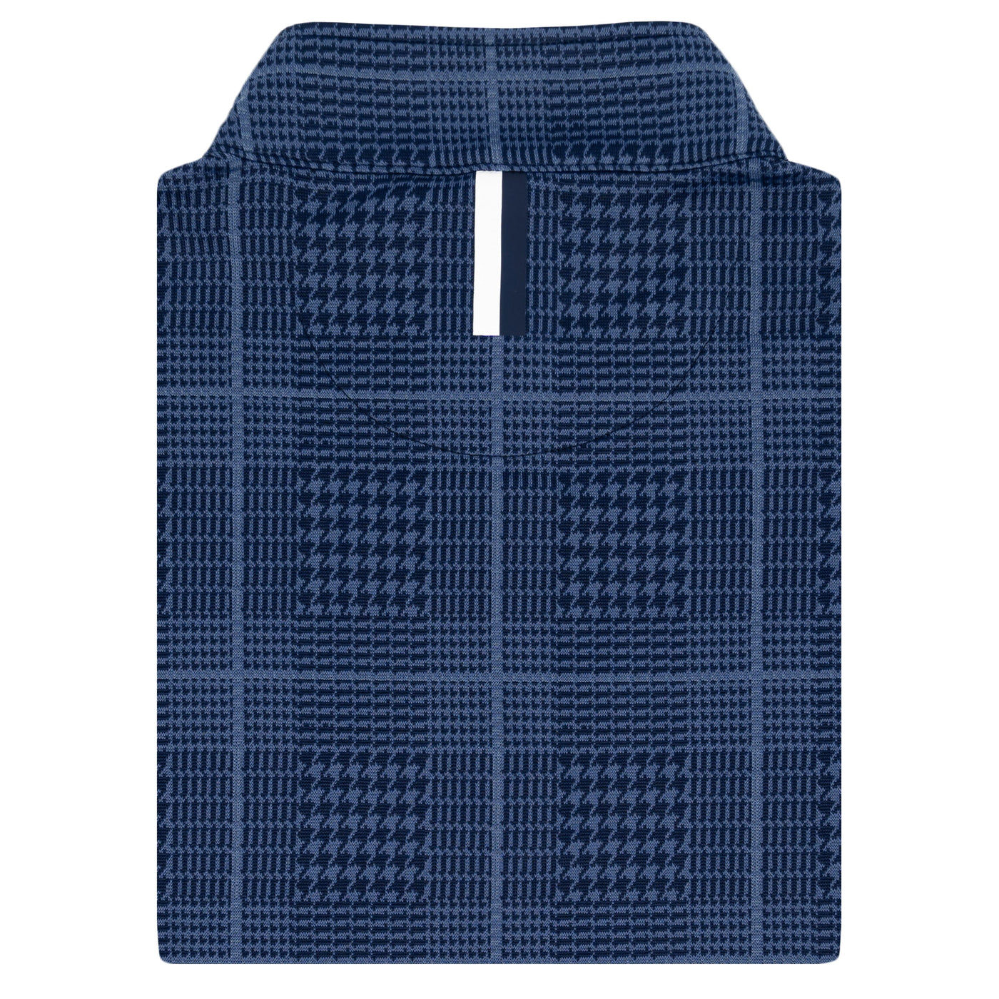 Glen Plaid Jacquard Performance Q-Zip | The Glen Plaid - Fleet Navy/Slate Blue