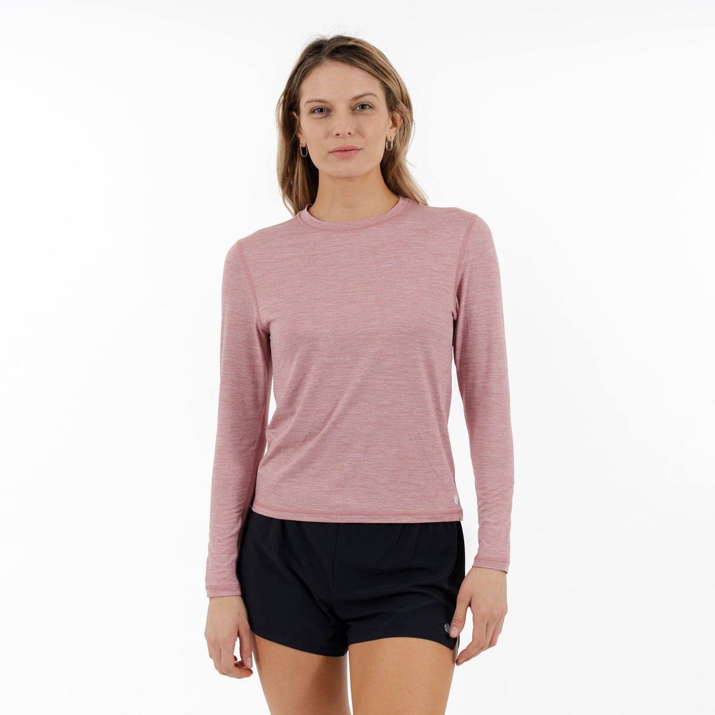 Drift Performance Long Sleeve Tee | Heather - Dusk Pink/Lotus Pink