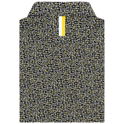 The Tee Plaid | Performance Polo | The Tee Plaid - Black/Sun Yellow - Drive Change