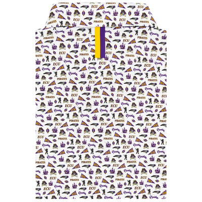 The East Carolina Gameday | Collegiate Polo | The East Carolina Gameday - White/Plum Purple