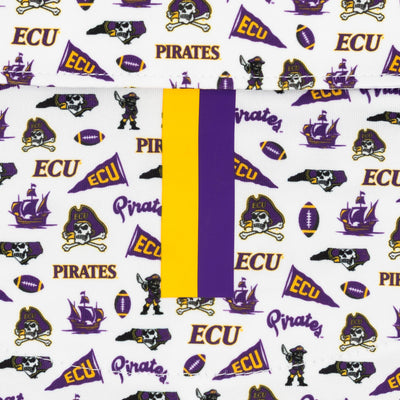 The East Carolina Gameday | Collegiate Polo | The East Carolina Gameday - White/Plum Purple