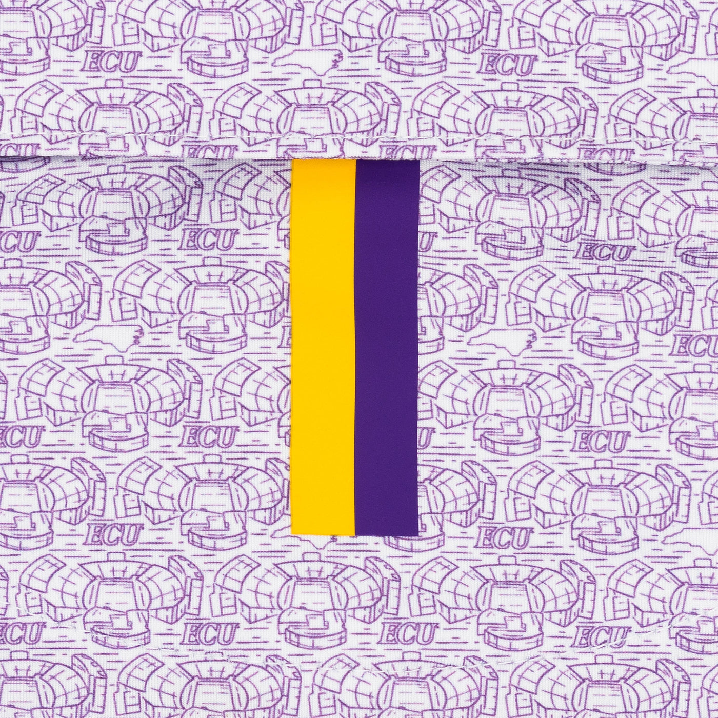The East Carolina Rowdy Dowdy Stadium™ | Collegiate Polo | The East Carolina Rowdy Dowdy Stadium™ - White/Plum Purple