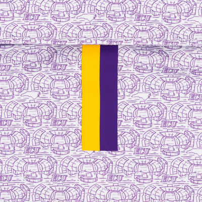 The East Carolina Rowdy Dowdy Stadium™ | Collegiate Polo | The East Carolina Rowdy Dowdy Stadium™ - White/Plum Purple