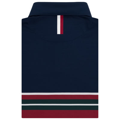 The Emmet Block | Long Sleeve Performance Polo | The Emmet Block - Ponderosa Green/Fleet Navy
